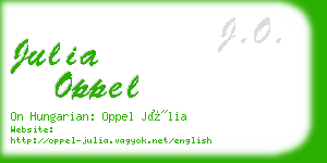 julia oppel business card